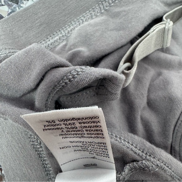 Calvin Klein bra bralette sports bra grey white logo band stretchy soft comfy - Picture 7 of 8